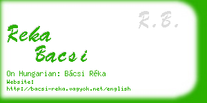 reka bacsi business card